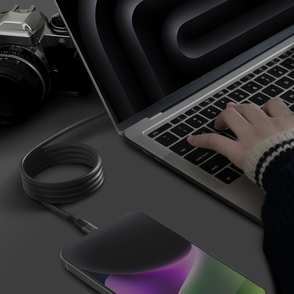 Momax Mag Link 60W Usb-C To Lightning Magnetic 2M Cable | Black