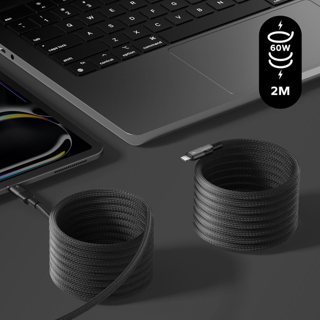 Momax Mag Link 60W Usb-C To Lightning Magnetic 2M Cable | Black