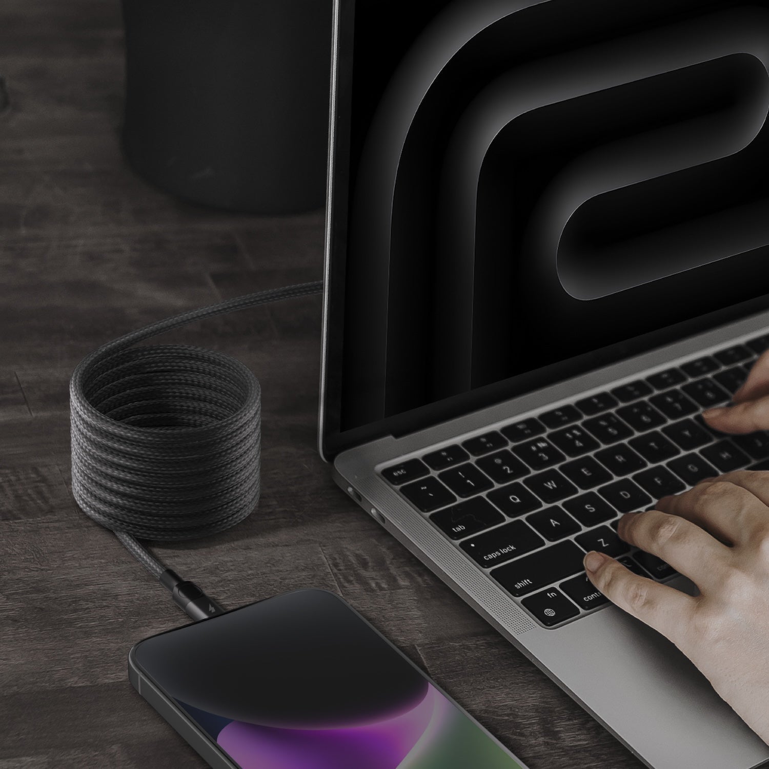 Momax Mag Link 60W Usb-C To Lightning Magnetic 2M Cable | Black