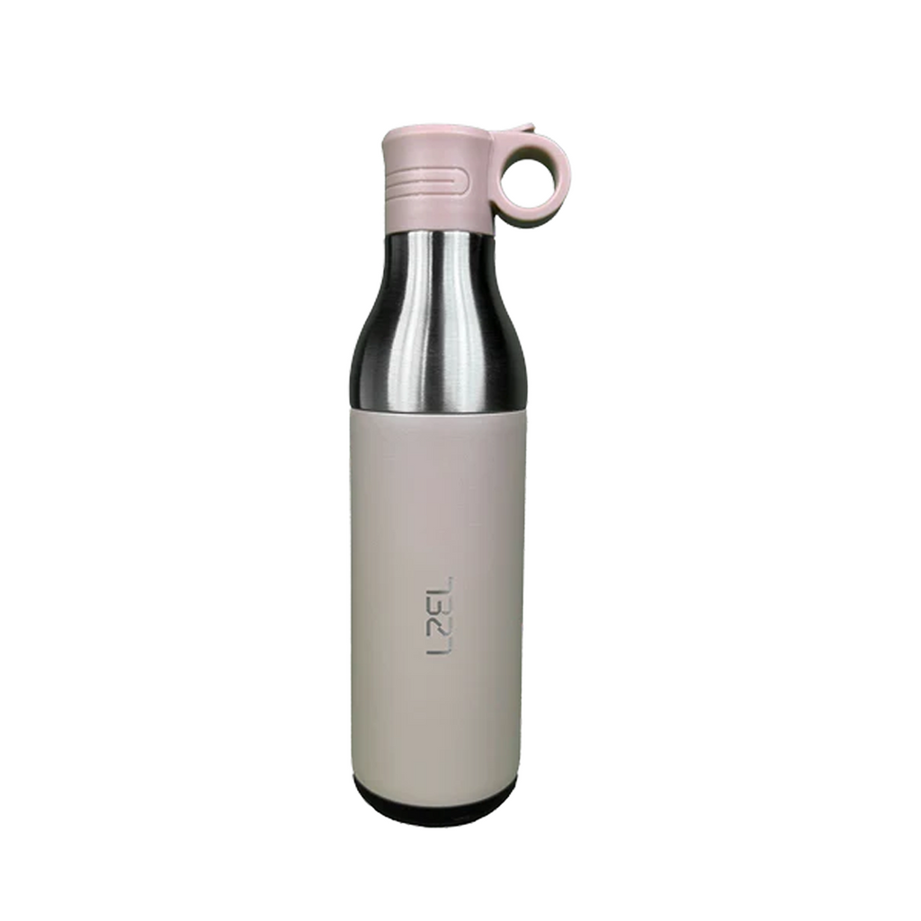 LZEL Natura Elva Vacuum Bottle Dual 400 mL + 400 mL | Milk Tea Aluminum