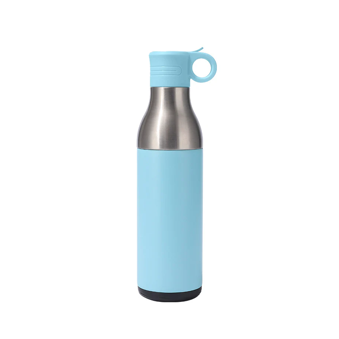 LZEL Natura Elva Vacuum Bottle Dual 400 mL + 400 mL | Sky Blue Aluminum