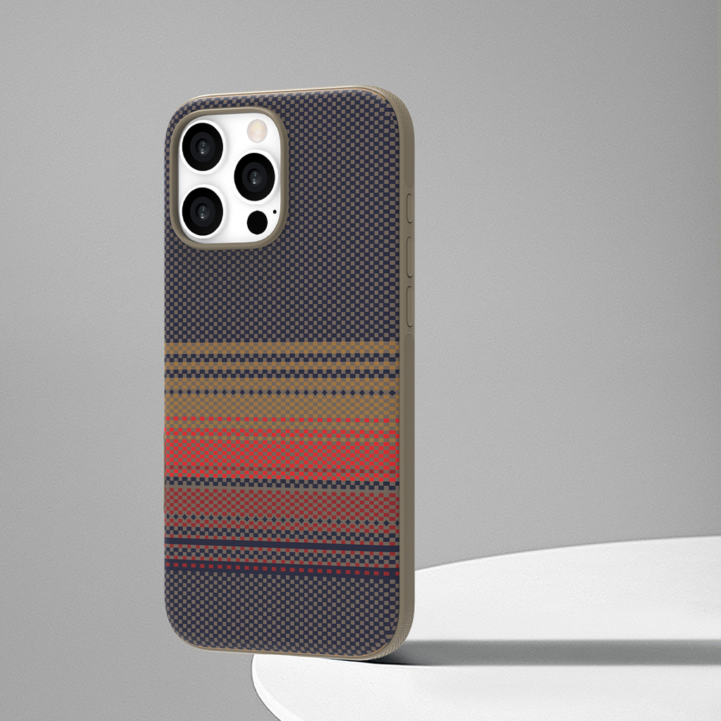 LZEL MagCarbon Splice Case for iPhone 16 Pro Max | Mix Brown