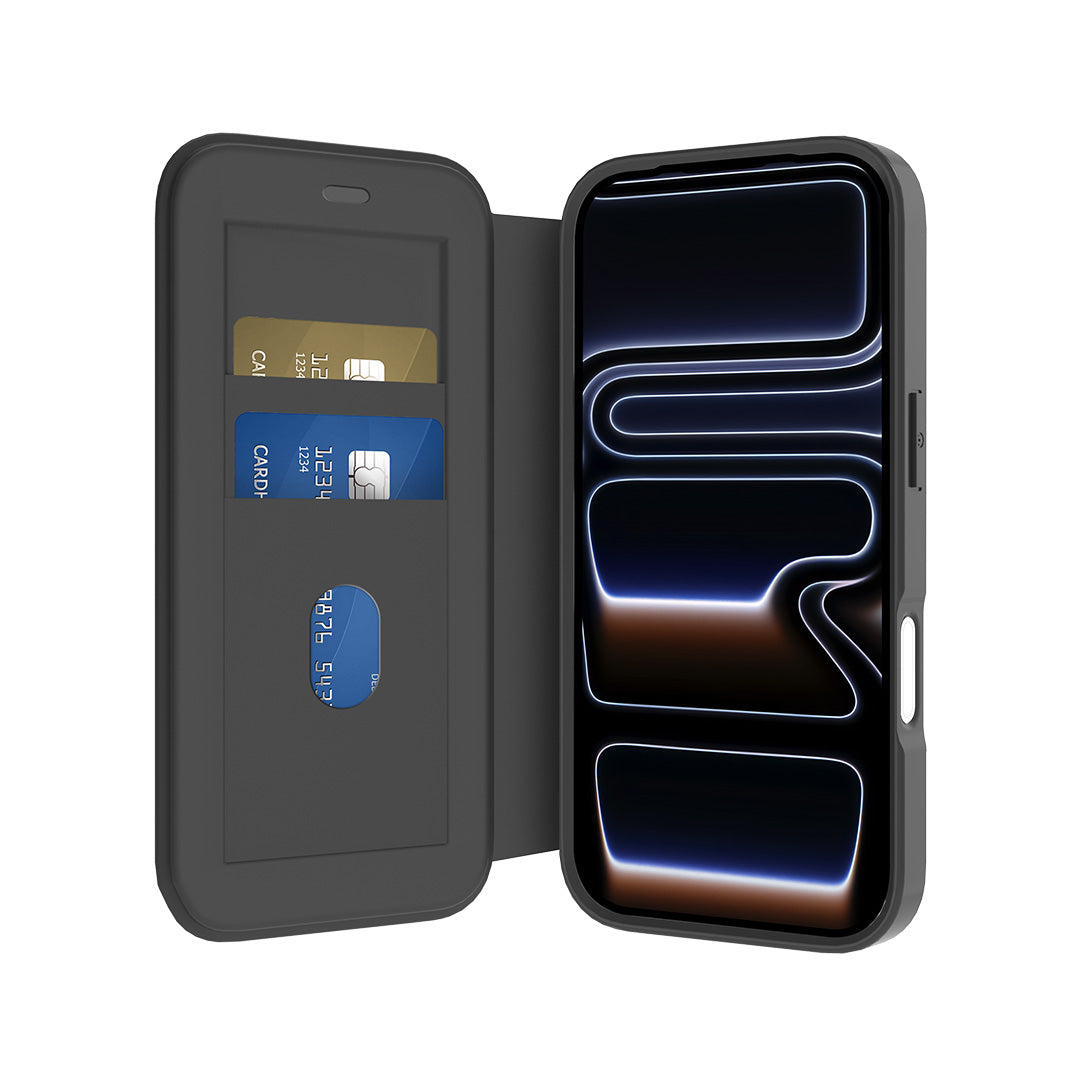 LZEL MagFlip Wallet Case for iPhone 17 Pro | Black