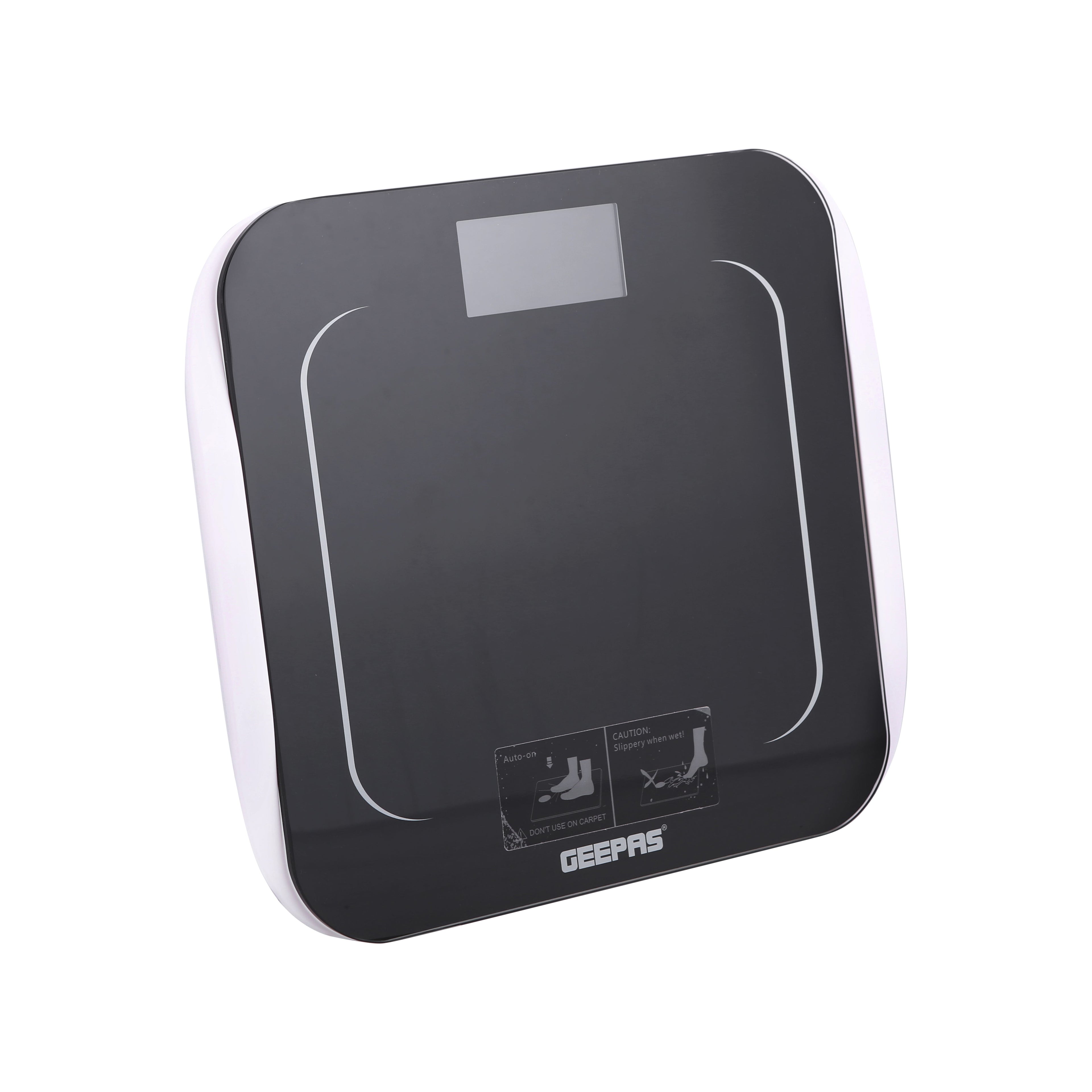 Geepas Digital Personal Scale | Super Slim Design | 5mm Tempered Glass | High Precision Strain Gauge Sensor| 180kg Capacity | LCD Display