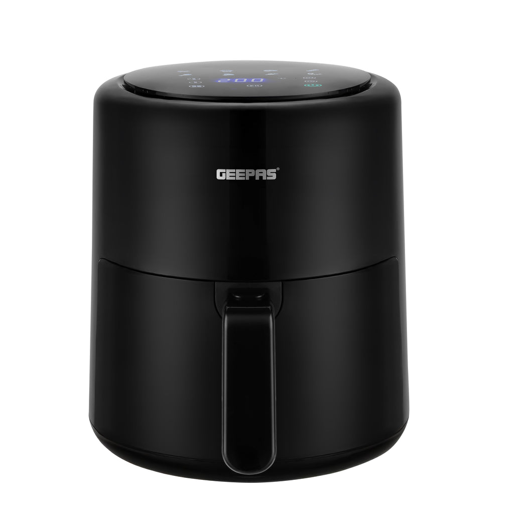 Geepas Digital Air Fryer- 4.0 L Pot, with Vortex Air Frying Technology/Multiple Function, 1-60 Min Timer, Temperature 80-200 Degree Celsius/Touch Screen Control