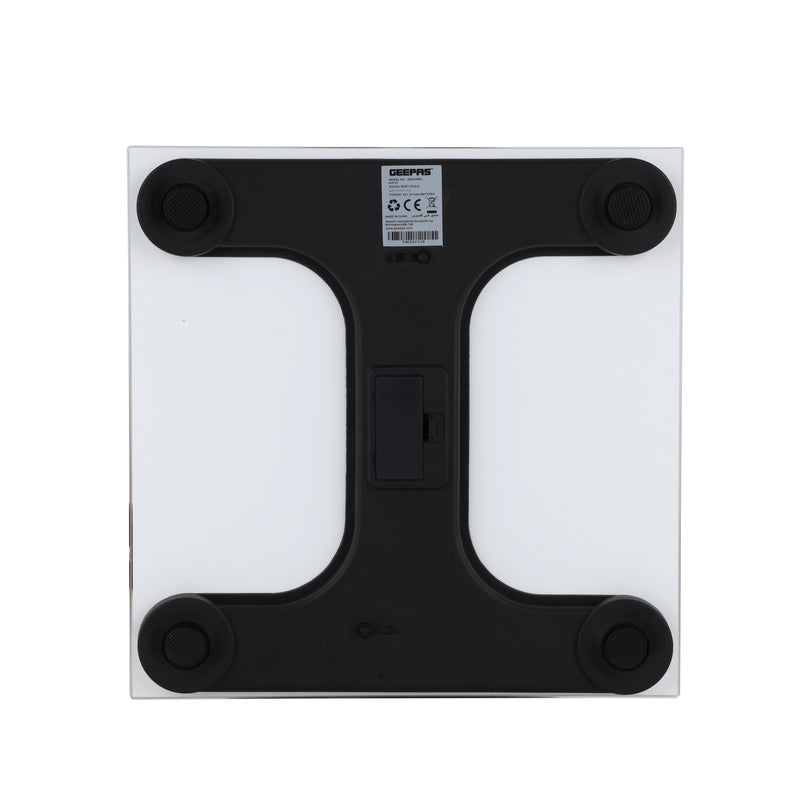 Geepas Digital Body Scale | 180kg | Tempered Glass