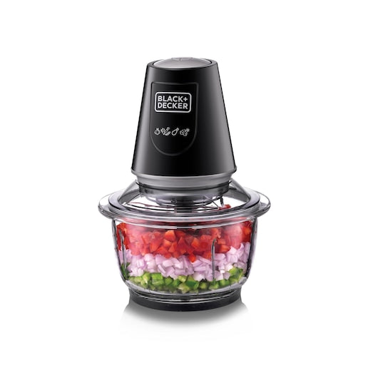 Black & Decker 400W Vertical Chopper With Glass Bowl
