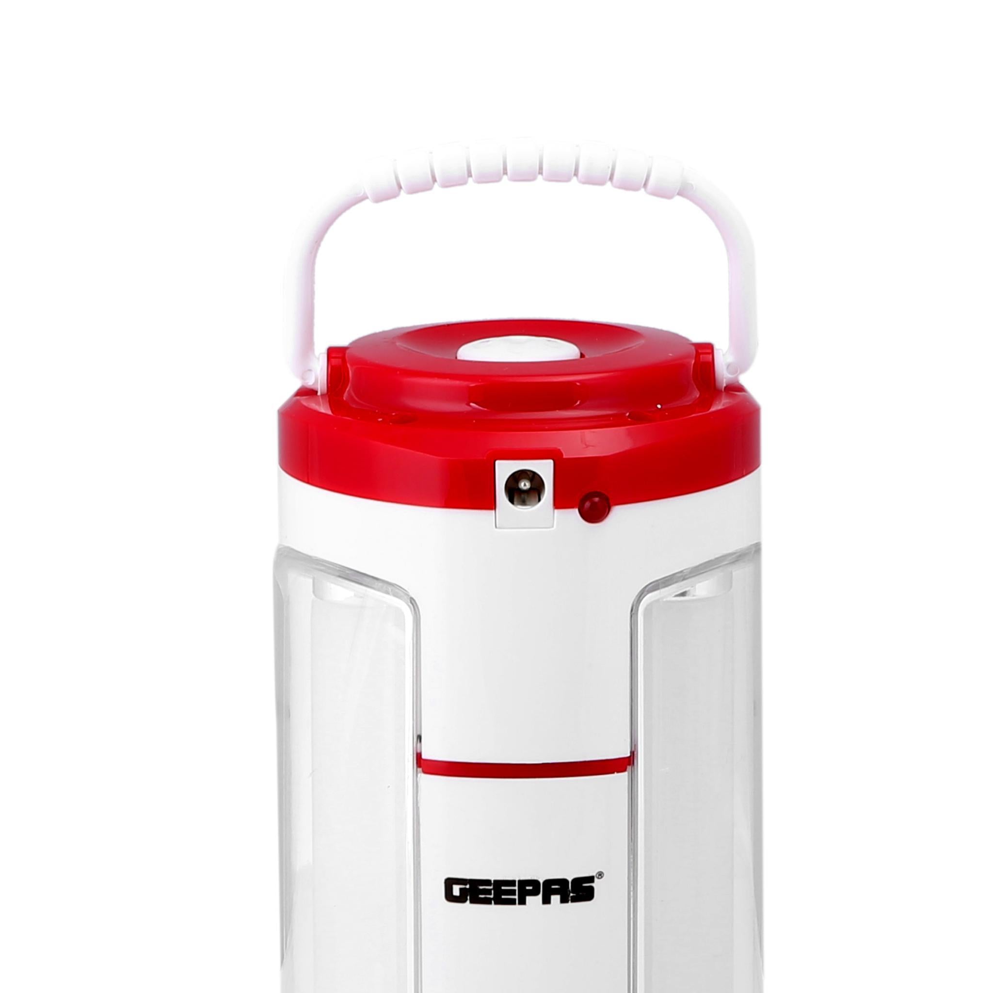 Geepas Rechargeable LED Lantern |7 Hours Runtime| 5.6V Long-Lasting Battery| 360Â° Bright Lighting| Overcharge Protection| Ideal for Emergencies