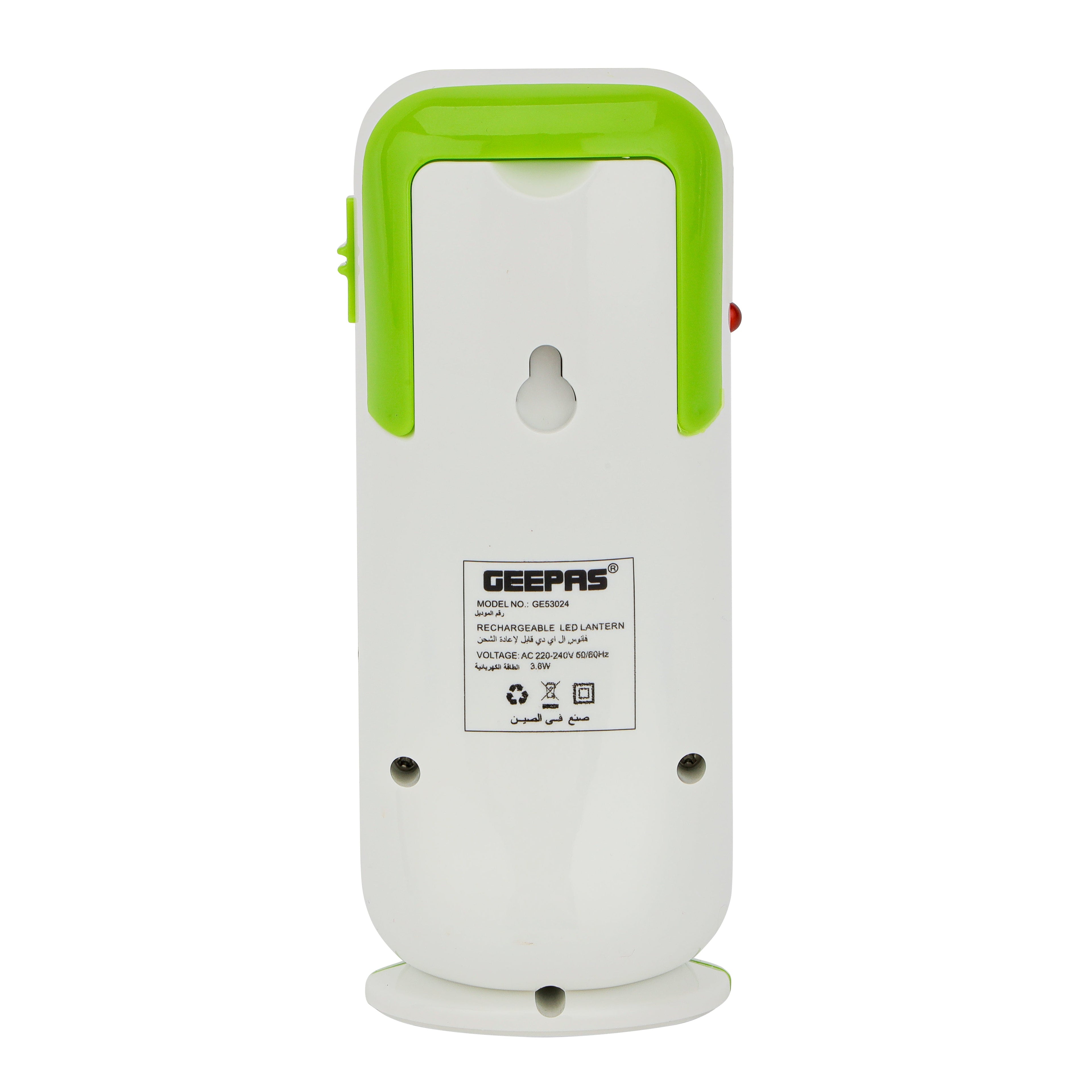 Geepas Rechargeable LED Lantern | 18 Hi-Power LEDs|Energy-Saving Design| 4 Hours Working| Long-Life 1200mAh Battery| Ideal for Home & Camping Use