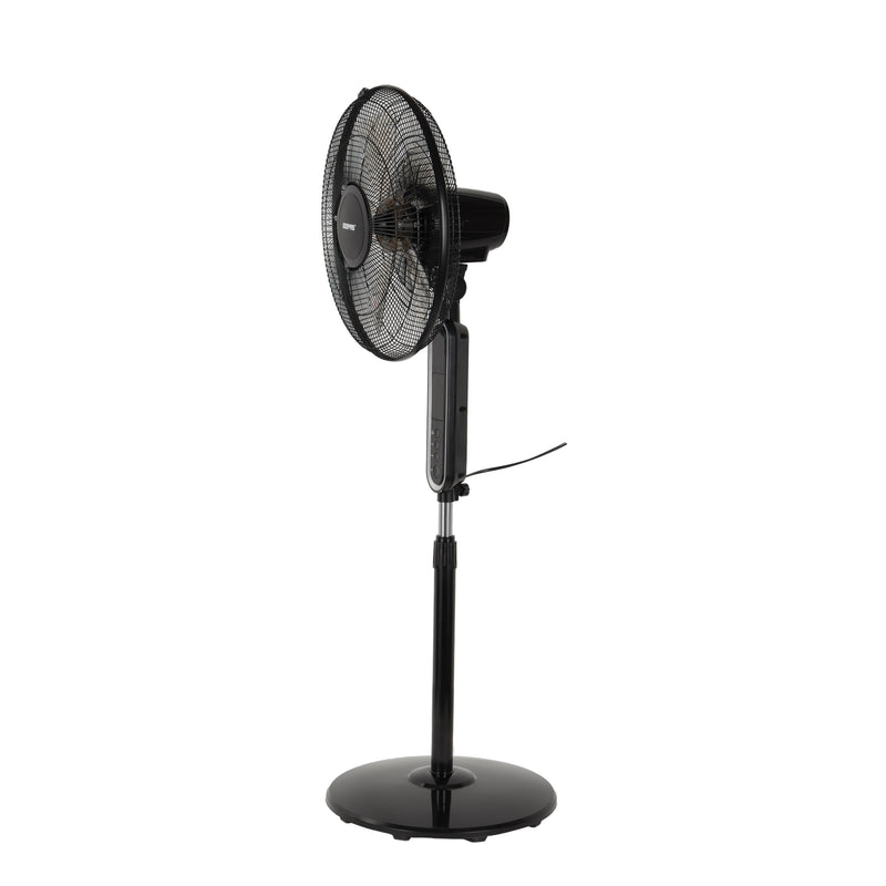 Geepas 16” Stand Fan with Remote Control – 60W, 3 Speed Settings, 5 Durable AS Blades, 7.5-Hour Timer, Wide Oscillation Function