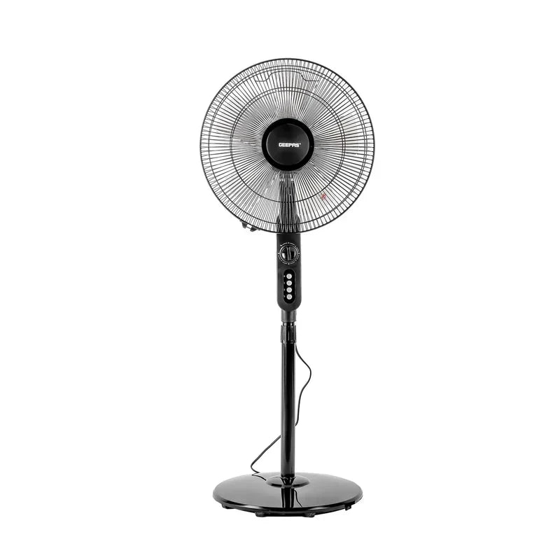 Geepas 16" Stand Fan, 3 Speeds, Adjustable Height | Quiet Cooling