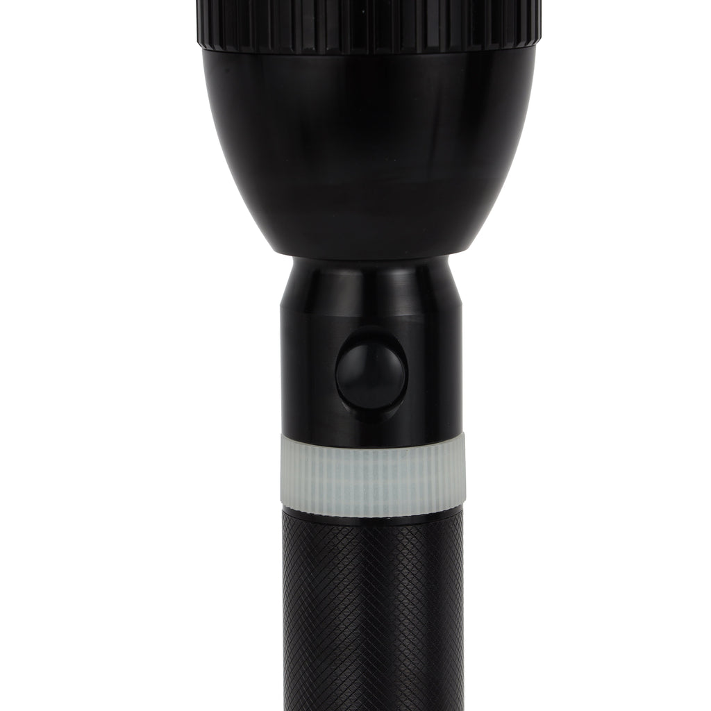 Geepas Rechargeable LED Flashlight-Corrosion, Water, and Shock Resistance, Perfect for Indoor and Outdoor Use, Machined Aircraft-Grade Aluminum Housing with Anodized Finish, 6 Hours Continuous Working, Black