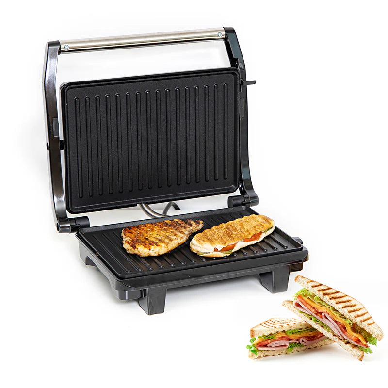 Geepas Stainless Steel Grill Maker â?? 1600W, Non-Stick Plates, Adjustable Temperature