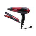 Geepas Hair Dryer & Straightener Combo â?? Ceramic, Red