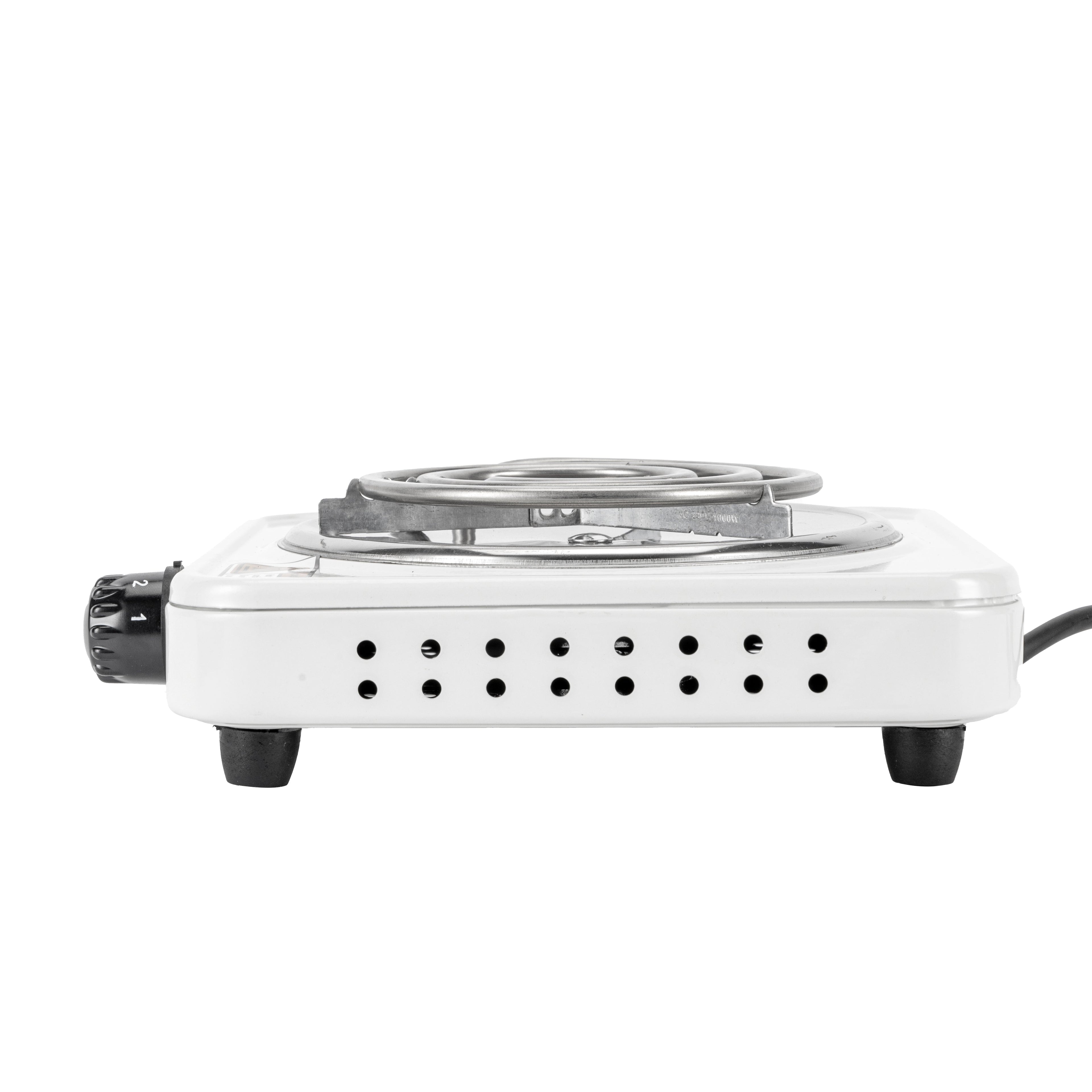 Geepas Electric Hotplate | Single Solid Hotplate of 140 MM, Equipped with Adjustable Thermostat| Ideal for Boiling, Sauting, Frying | White