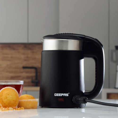 2-in-1 Double Layer Traveller's Kettle, 0.5L Kettle | 12V Portable Electric Car Kettle | Stainless Steel Coffee Mug with Cigarette Lighter Charger