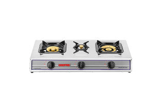 Geepas Stainless Steel Gas Cooker with 3 Burners
