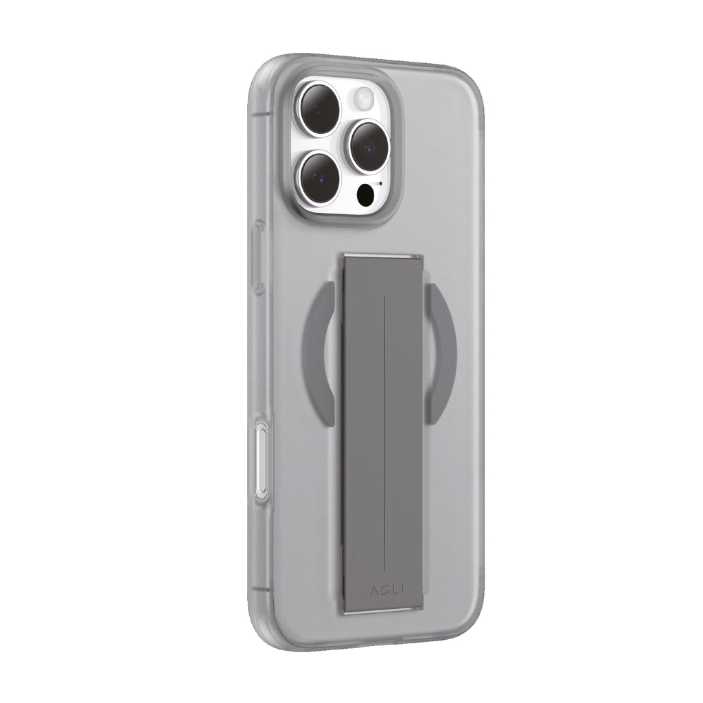 Asli Global Gravitas iPhone 16 Pro MagSilicone MagSafe With Flexible Grip Case |Gray