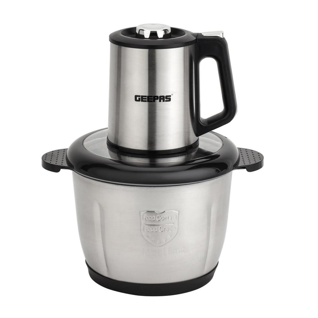 Geepas Multi Chopper | 500W| 3L Stainless Steel Bowl | 3-Speed Control | Stainless Steel Double Blades | Heavy Duty Food Processor