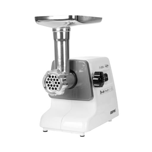 Geepas Electric Meat Grinder | 2000W Full Copper Motor| Reverse Function| Multi-Function | Stainless Steel Blade| Convenient Metal Cutting Plates| Metal Gears
