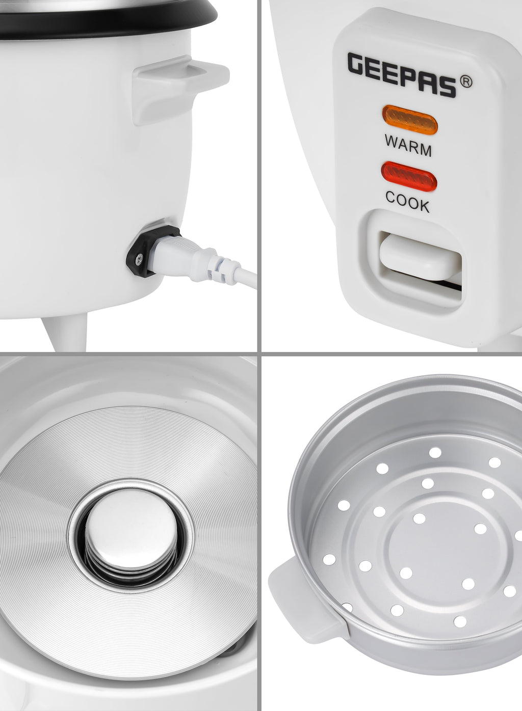 Geepas Multifunction Rice Cooker | 0.6L Compact Capacity