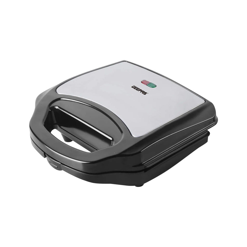 Geepas Portable Powerful 2 Slice Grill Maker with Non-Stick Plates 700W with Non-Stick Plates