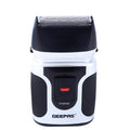 Geepas 2-in-1 Men's Shaver – Mini Travel Rechargeable Precision Foil Shaver with Sideburns Trimmer, Wet & Dry Use, Dual Reciprocating Blades, Travel Pouch