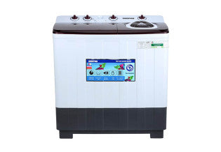 Geepas Twin Tub Washing Machine – 10kg Wash,  Air Dry, IPX4, 680W