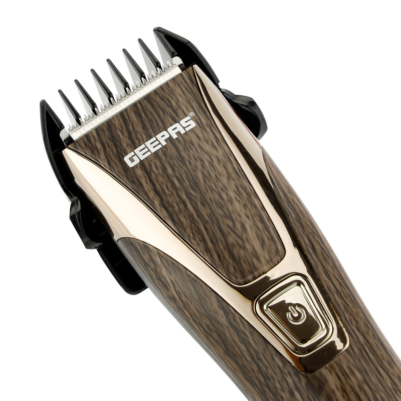 Geepas Rechargeable Hair Clipper – Stainless Steel Blade, 600mAh Rechargeable Battery, Cordless Operation, Precision Cutting, Easy Maintenance