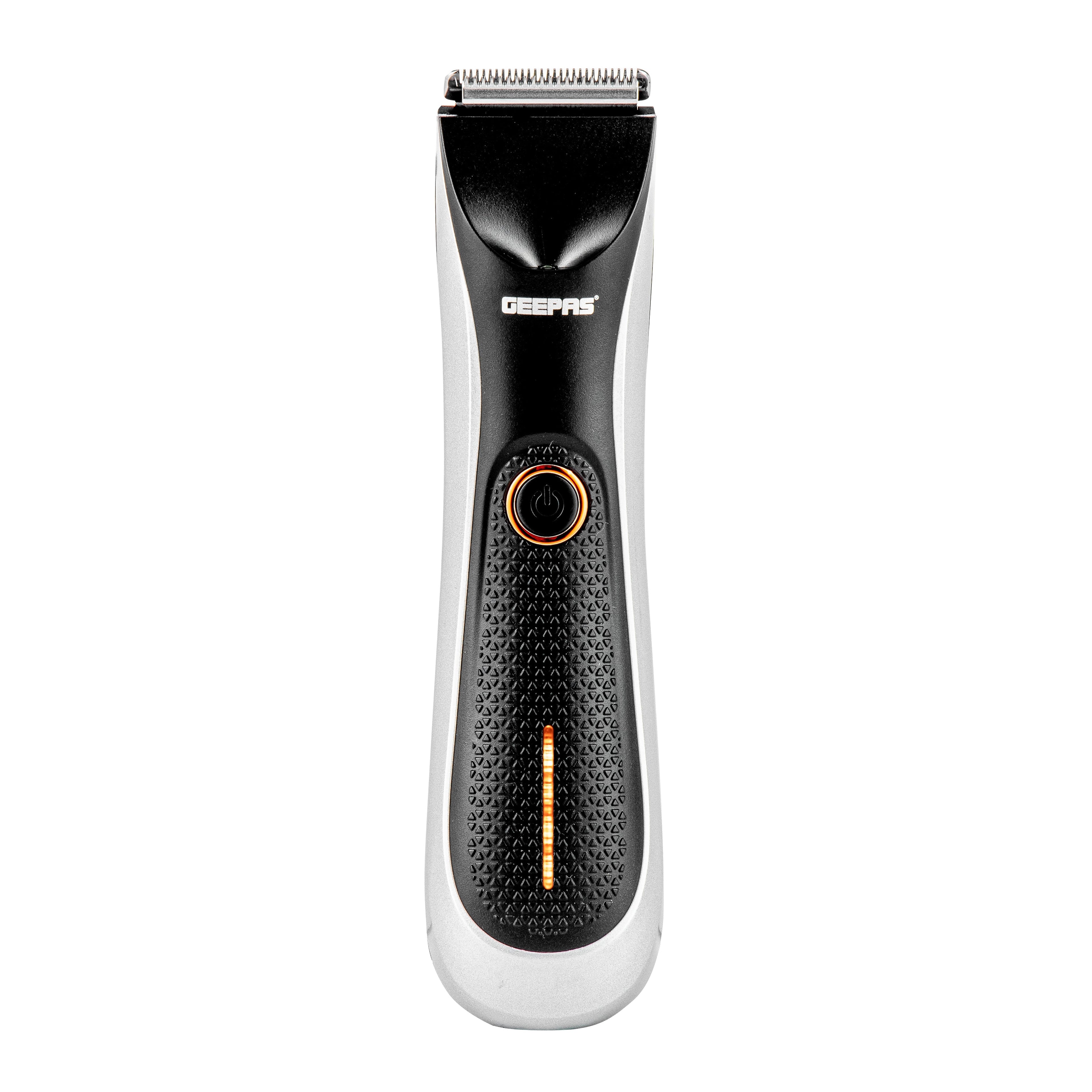 Geepas ProShield 1.0 â?? Waterproof Cordless Hair & Beard Trimmer, Dual Turbo, LED, USB, Stainless Steel Blades