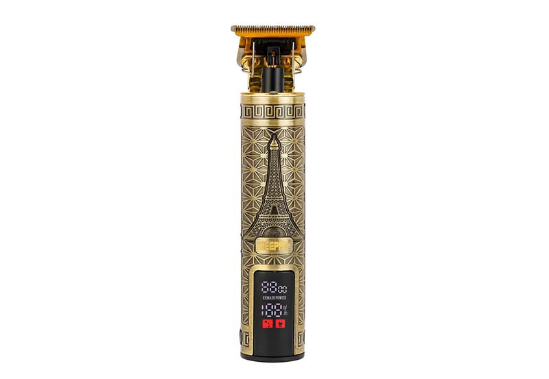Geepas Digital Hair Clipper Scalp-Safe, LCD, Li-ion, Gold & Black