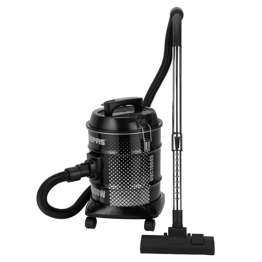 Geepas Drum Vacuum Cleaner â?? 2000W, 18L, Dry & Blow, Anti-Rust, Powerful Suction