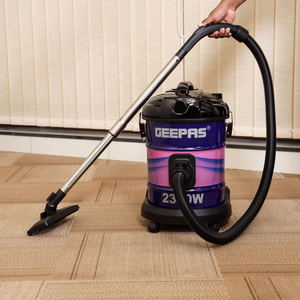 Geepas Dry Vacuum Cleaner â?? 2000W, 21L, Adjustable Suction, Multi-Filtration, Air Blow