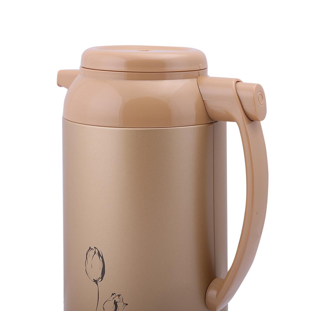 Geepas Vacuum Flask | 1.6 L| Glass Inner Pot with Double Wall Insulation | Keeps Beverages Hot & Cold for 24 Hours | Leak Proof, Easy to Clean