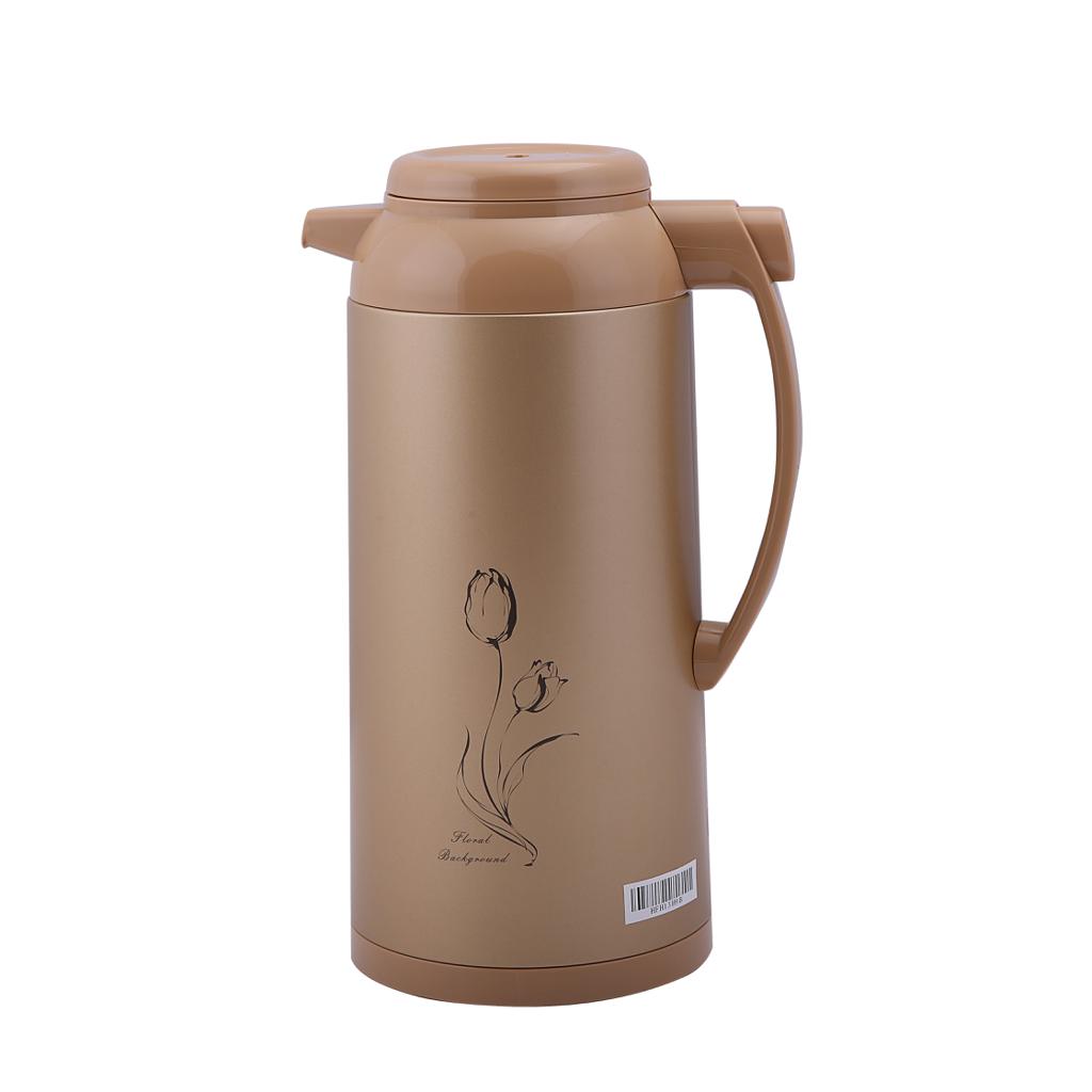 Geepas Vacuum Flask | 1.6 L| Glass Inner Pot with Double Wall Insulation | Keeps Beverages Hot & Cold for 24 Hours | Leak Proof, Easy to Clean