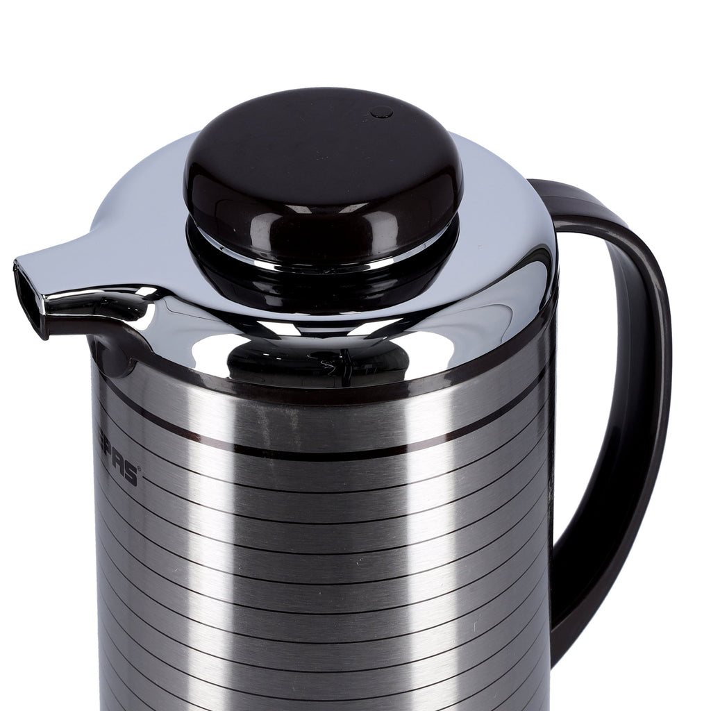 Geepas Vacuum Flask | 1.9L Capacity | Hot & Cold Insulation | Durable Plastic, Iron, Glass, Silica Gel Material | Keeps Drinks Fresh