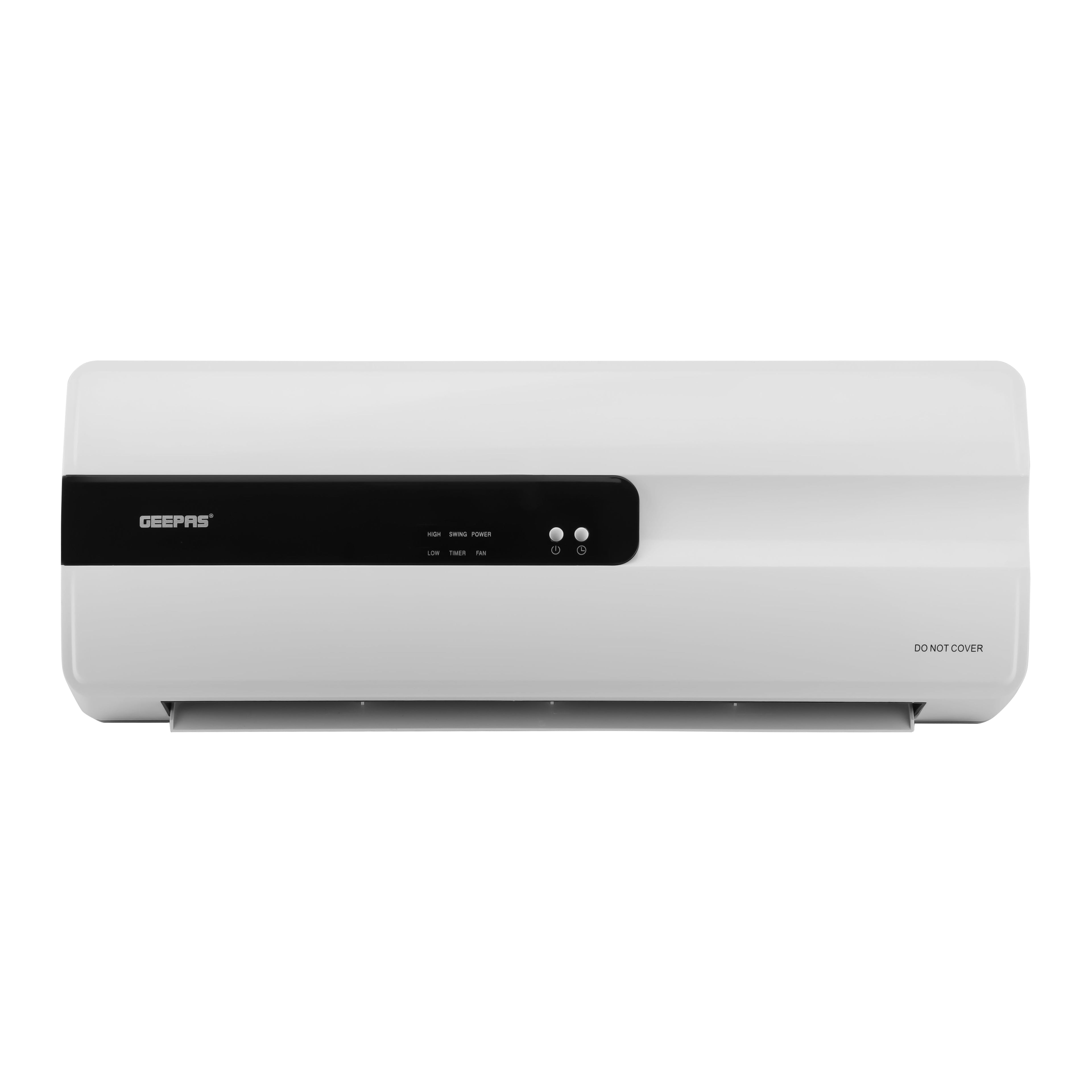 Geepas PTC Ceramic Wall Heater | LED Display | Adjustable Thermostat | 2 Heat Settings | Remote Control | Overheat Protection | 8 Hour Timer for Home & Office