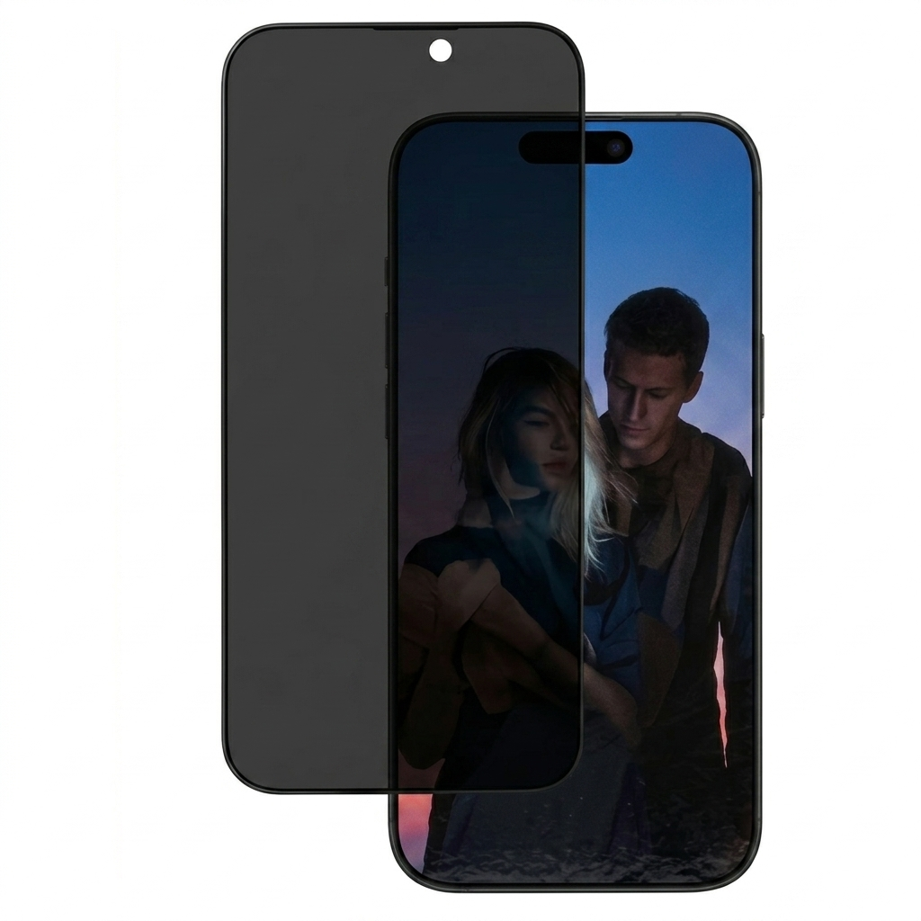 LZEL Optivue Series 26° Anti-spy  Csg 0.33mm Thickness Double Strong Glass  For iPhone 15 Pro Max With Applicator | Privacy