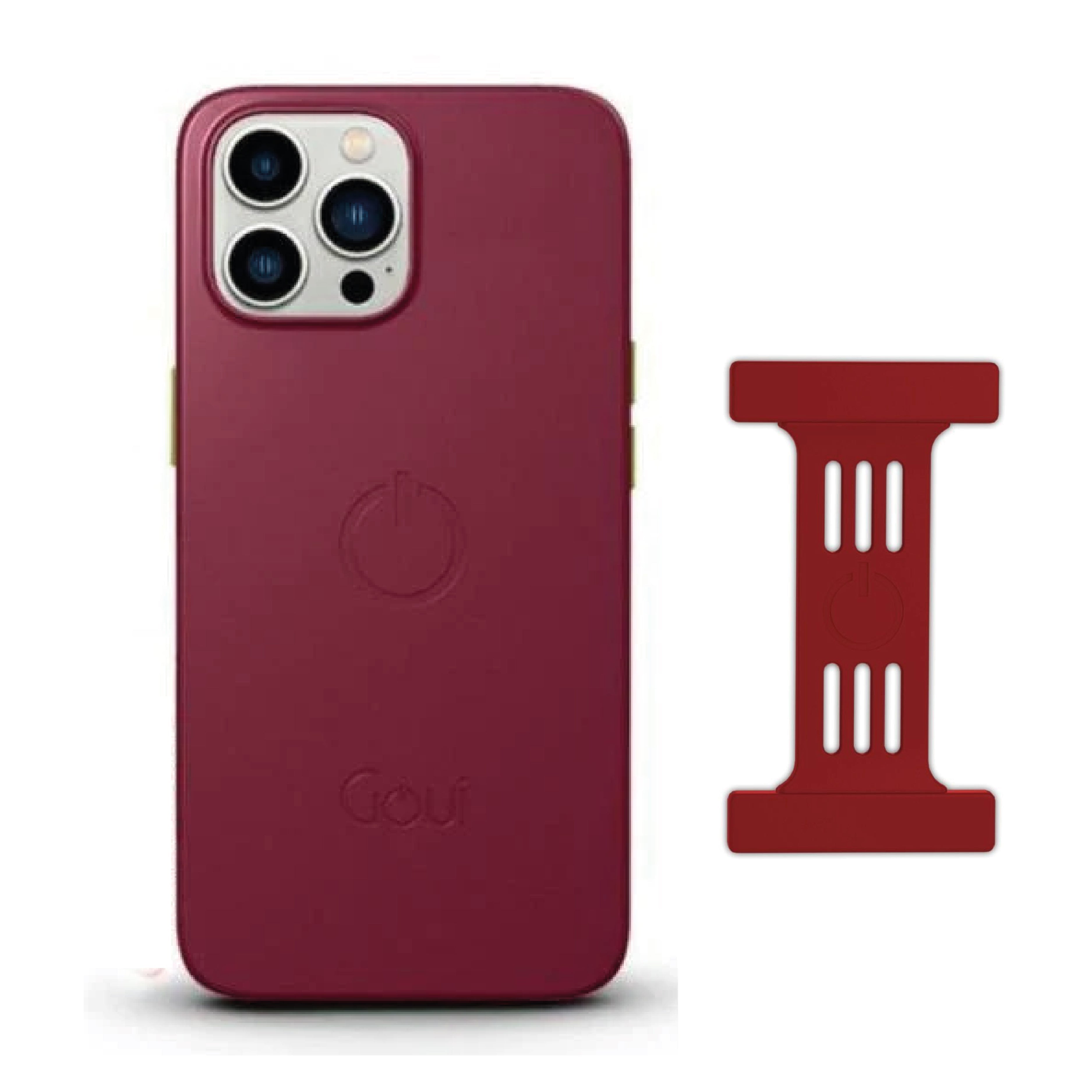 Goui iPhone 16 Pro Max Case Maroon + Strap