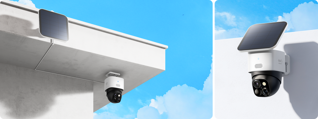Eufy Security SoloCam S340 â€“ Dual 360Â° Coverage, Solar-Powered, 4K Clarity | Black & White