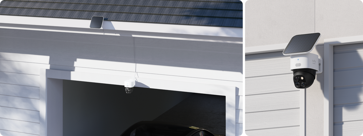 Eufy Security SoloCam S340 â€“ Dual 360Â° Coverage, Solar-Powered, 4K Clarity | Black & White