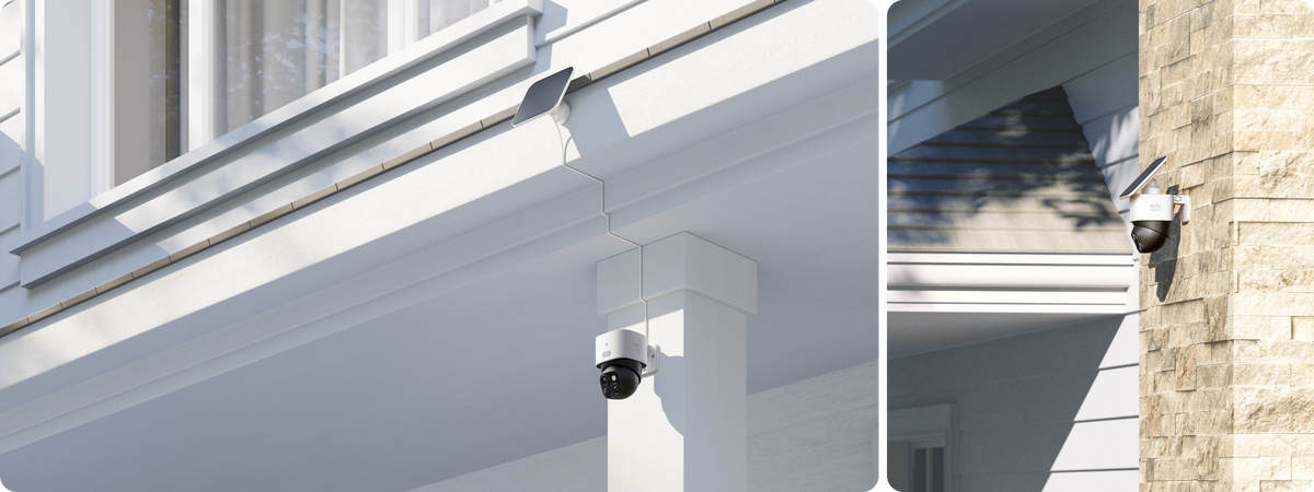 Eufy Security SoloCam S340 â€“ Dual 360Â° Coverage, Solar-Powered, 4K Clarity | Black & White
