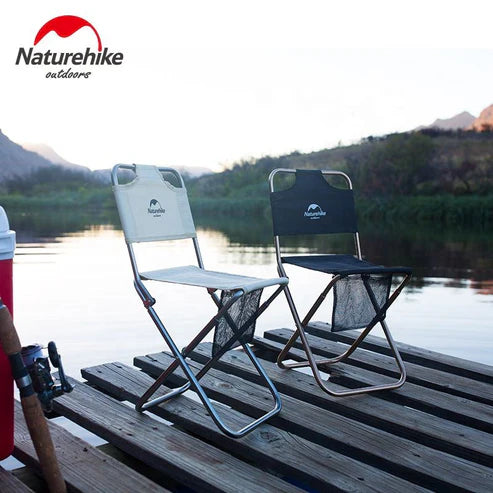 Naturehike MZ01 Foldable Stools With Back | Black
