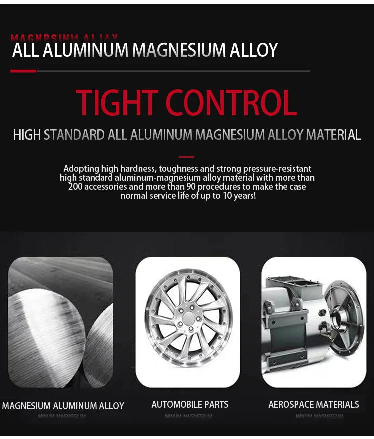 90 Percent Trolly Aluminum Suitcase 4 Wheels 24 Inch | Silver
