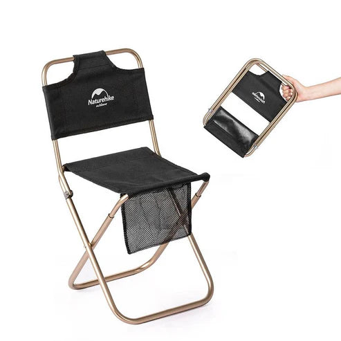 Naturehike MZ01 Foldable Stools With Back | Black