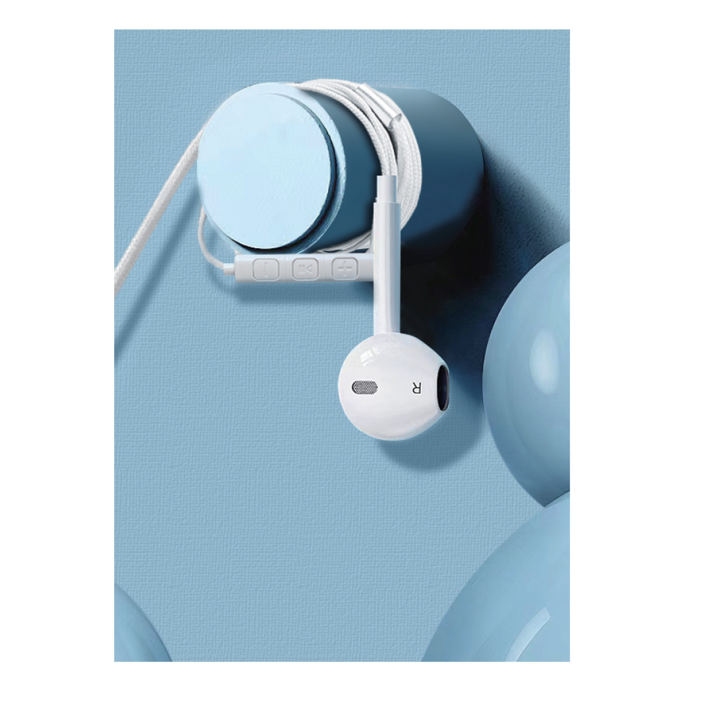 Asli Global SoundPods Mono Single Earphone with Lightning Connector, 1.2m | White