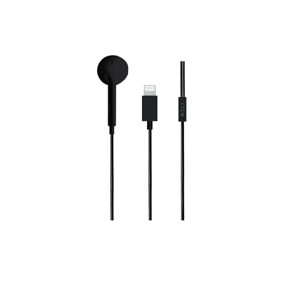 Asli Global SoundPods Mono Single Earphone with Lightning Connector, 1.2m | Black