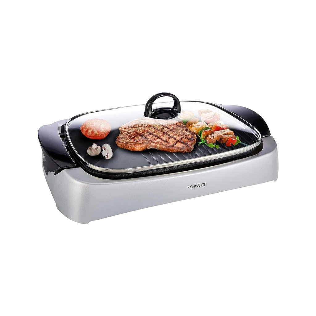 Kenwood Health Grill 2000 Watts With Glass Lid, Silver
