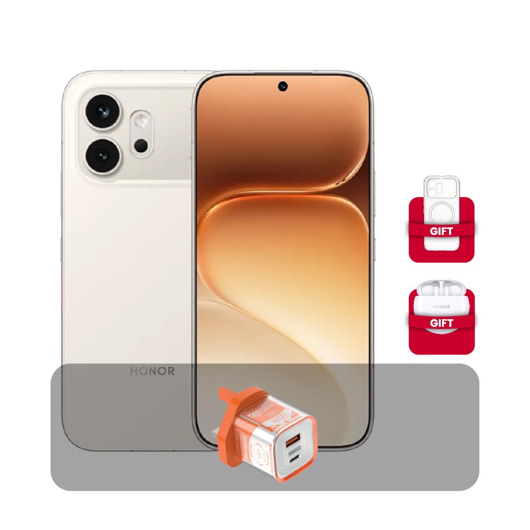 Honor 600 Dual Sim â€“ 256GB , 8GB RAM, 5G + Bundle Offer | Golden White