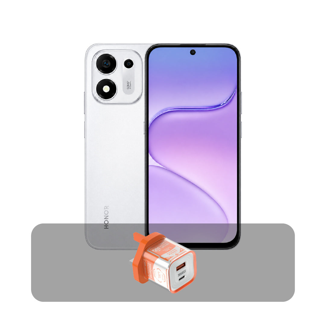 HONOR X7e Plus 5G Dual SIM Smartphone, 8GB RAM, 256GB + Bundle Offer | Meteor Silver